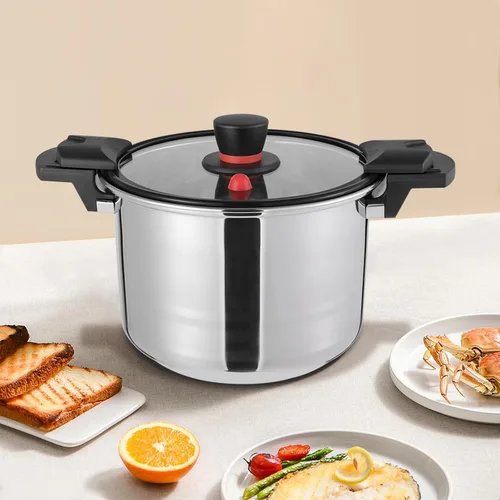 Miniatura 4 de Olla a presión de 7.4Qt Olla de presión de acero inoxidable 60Kpa Tanque de presión de calentamiento Canner con válvula de presión para estufa