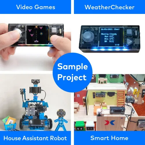 Miniatura 2 de Makeblock Cyberpi Kit basado en proyectos, codificación para niños de 8 a 12 años, compatible con programación Scratch & Python, robot programable