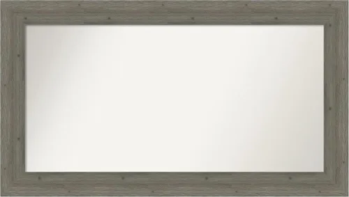 Miniatura 36 de Amanti Art Espejo de baño gris para sobre el fregadero, 27 x 27 pulgadas, espejo de tocador cuadrado gris, marco de madera rústica de campo medio