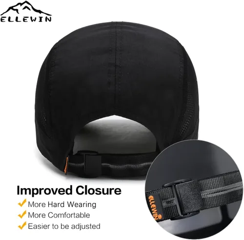 Miniatura 63 de ELLEWIN Gorra de béisbol unisex UPF 50 sin estructura, con pico grande y plegable