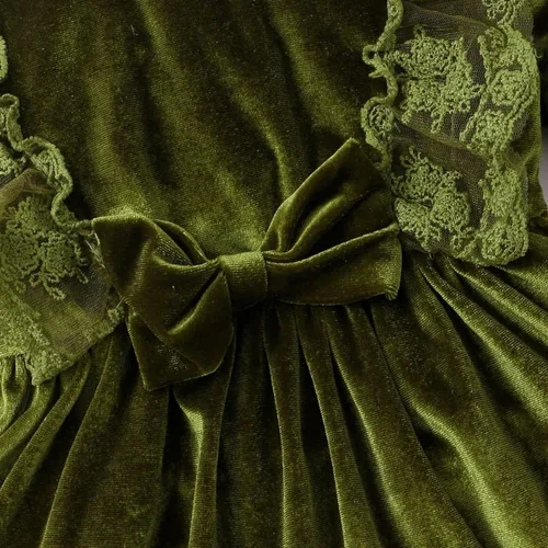 Miniatura 83 de IDOPIP Vestido tutú de terciopelo para niñas pequeñas, vestido de manga larga para princesa, Navidad, cumpleaños, fiesta, boda, vestidos de otoño e