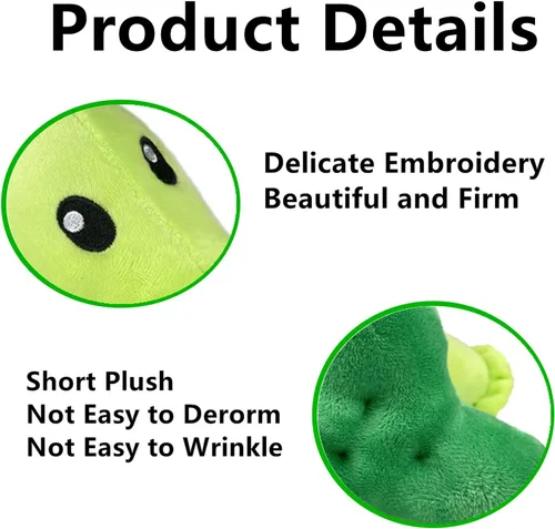 Miniatura 2 de JHESAO 7 "Plantas y Zombies PVZ Peluche Peashooter Juguetes PVZ 1 2 Peluche Suave Zombies Muñeca Green Pea Shooter Juguete de peluche Nuevo