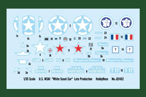 Miniatura 8 de Hobby Boss US M3A1 White Scout Car Kit de construcción de modelo de vehículo de producción tardía