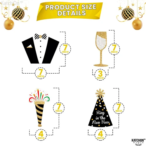 Miniatura 4 de KatchOn, Remolinos colgantes de Feliz Año Nuevo 2026 – Paquete de 30, NO DIY Suministros para fiesta de Año Nuevo 2026 Decoraciones de Año Nuevo