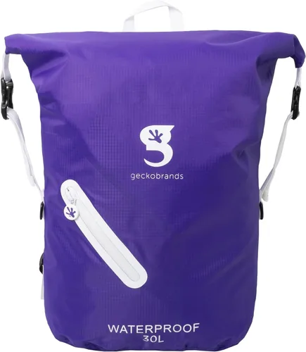 geckobrands Mochila impermeable ligera de 30 L - Bolsa ligera impermeable para exteriores, senderismo, viajes, actividades acuáticas ligeras