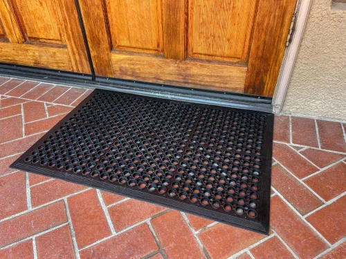 Miniatura 3 de Envelor Paquete de 4 tapetes de goma antifatiga antideslizantes de drenado, para entrada, puerta, restaurantes, cochera, el hogar, 24 x 36 pulgadas