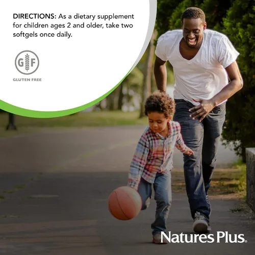 Miniatura 6 de NaturesPlus Animal Parade Omega 3/6/9 Junior, sabor a limón, 90 cápsulas blandas, promueve la salud inmunológica, de la piel, los ojos y el sistema