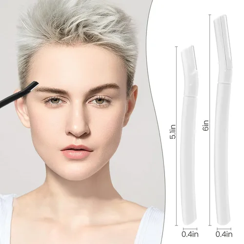 Miniatura 6 de Maquinilla de afeitar para cejas, rasuradora facial Dermaplane para mujer, afeitadora de cejas (8 unidades), eliminación de pelusa de melocotón