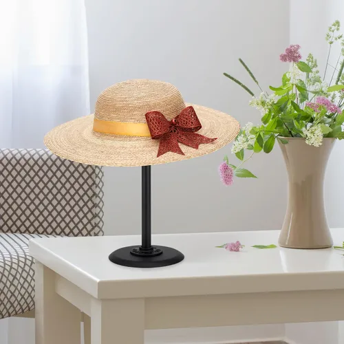 Soporte para sombreros, diseño vintage en forma de cúpula extraíble, estante de metal para sombreros, casco, gorra, peluca, soporte de exhibición (1