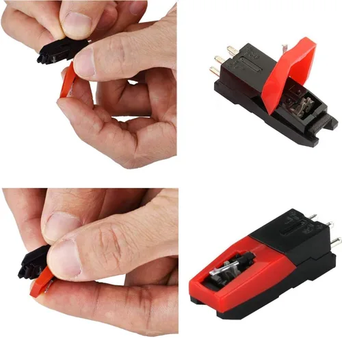 Miniatura 3 de Paquete de 4 agujas de repuesto para tocadiscos Ruby para ION Jenson Crosley Victrola Sylvania Turntable Phonograph LP Vinyl Player Más marcas