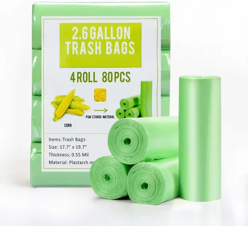 Miniatura 7 de Jaoul Bolsas de basura de 1.2 galones, bolsas de basura pequeñas, fuertes y sin perfume para cocina, baño, oficina, baño, automóvil, color negro, 80