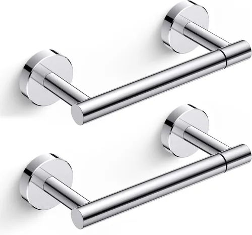 Miniatura 10 de FORIOUS Soporte de Papel Higiénico para Montaje en Pared, Soporte de Rollo de Tejido Giratorio de Doble Poste de Acero Inoxidable Resistente al