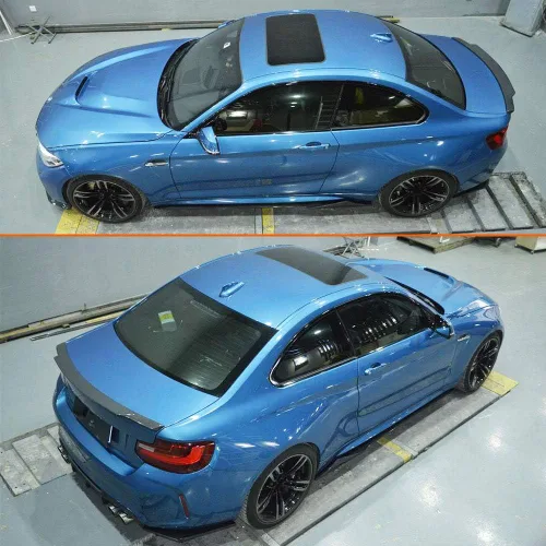 Miniatura 2 de Alerón de maletero de fibra de carbono real para BMW Serie 2 F22 Coupé y F87 M2 2014-2020 Tapa trasera Highkick Tail Wing Lip 220i 228i 230i M235i