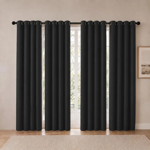 Miniatura 58 de Cortinas de oscurecimiento de habitación de 45 pulgadas de largo para dormitorio y sala de estar, cortinas térmicas aislantes con ojales