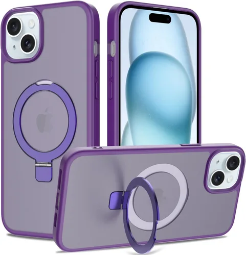 Miniatura 10 de Funda con soporte ultra magnético para iPhone 17 Pro Max [protección militar contra caídas] [compatible con MagSafe] a prueba de golpes, translúcida