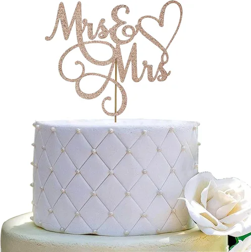 Miniatura 8 de Decoración para tartas de la señora y la señora, decoración para tartas de boda y aniversario, homosexuales y lesbianas, unión matrimonial LGBT