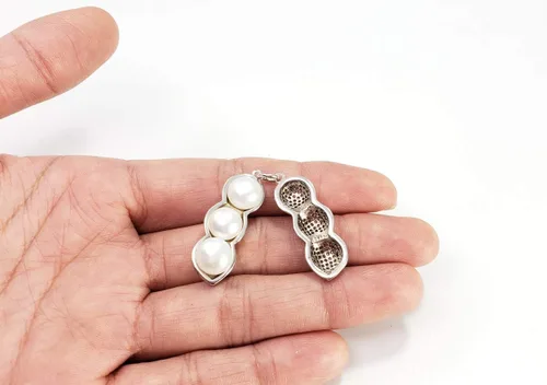 Miniatura 2 de Abalorio de piedra preciosa de diamante para curación de cristal de perlas de madera, aretes, pulsera, collar, tobillera, llavero para mujeres