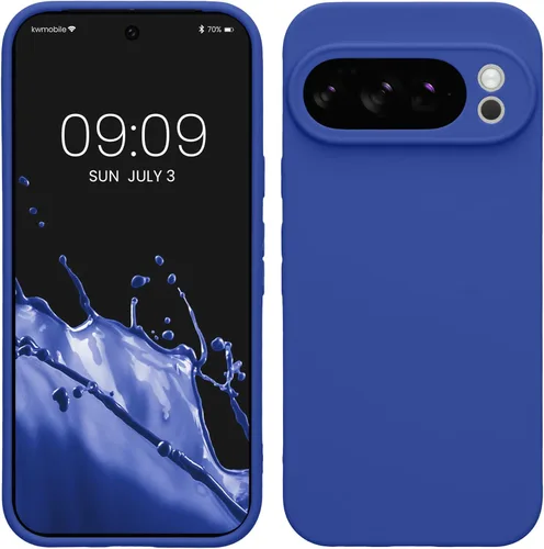 Miniatura 15 de kwmobile Funda compatible con Google Pixel 9 Pro - Funda protectora delgada de TPU para teléfono - Acabado mate suave - Negro mate