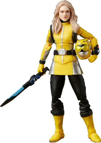 Power Rangers Lightning Collection Beast Morphers Yellow Ranger - Figura de acción a escala de 6 pulgadas, juguetes y figuras de acción para niños a
