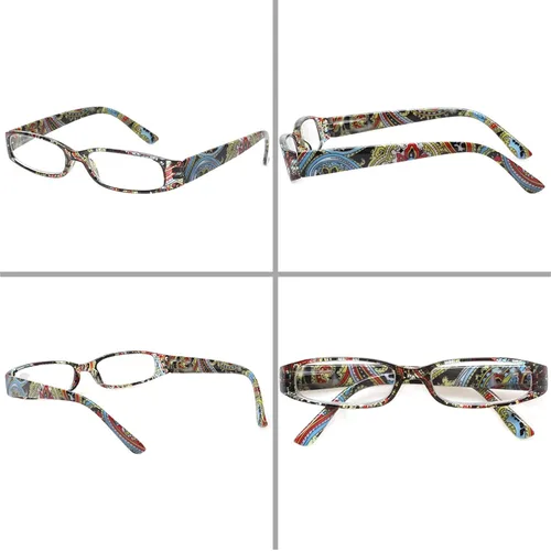 Miniatura 5 de Kerecsen Gafas de lectura para mujer, 4 pares de lectores de bisagra de resorte a la moda paquete de 4