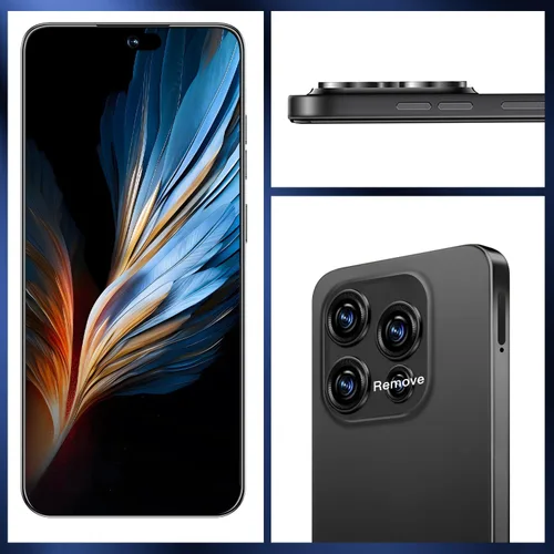 Miniatura 4 de OEJBK 16PM Smartphone Nueva actualización 16GB+512GB/6.99" Pantalla 68+108MP Zoom Cámara, acabado de vidrio templado, 7000mAh Android 14 Smartphone