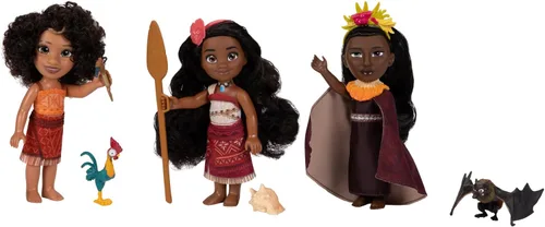 Disney Set de regalo Moana 2: muñecas pequeñas Moana, Loto y Matangi