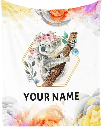 Miniatura 12 de Manta Koala suave, mullida y cálida, manta pequeña de 30 x 40 pulgadas para sofá, oficina, color blanco, bonito regalo para niñas y niños