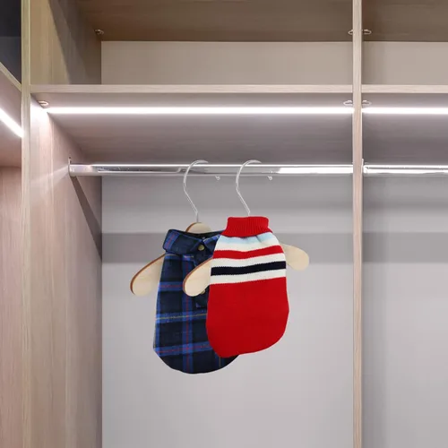 Miniatura 4 de Perchas de madera para perros, 10 perchas profesionales para mascotas para ropa de perros y gatos