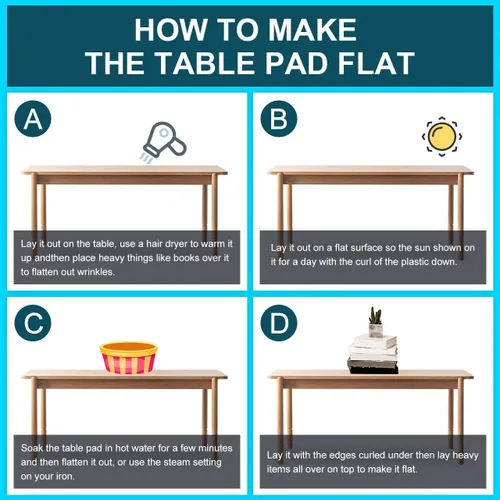 Miniatura 7 de Cubierta larga de plástico transparente para mesa de boda, cubierta de vinilo de cristal, cubierta protectora de mesa de PVC, impermeable