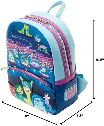 Miniatura 7 de Loungefly Pixar Moments Inside Out - Bolsa de hombro con doble correa y panel de control, Multi colorido, Mini