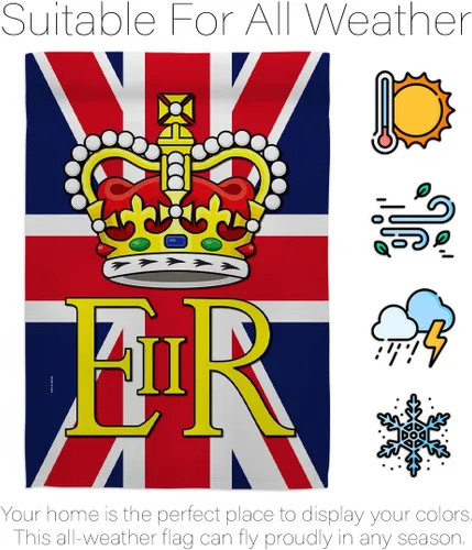Miniatura 6 de Bandera de jardín Elizabeth Reginal II – Juego de colgador para buzón de correo Sweet Life Sympathy Remembrance Memorial Bereavement Love Support