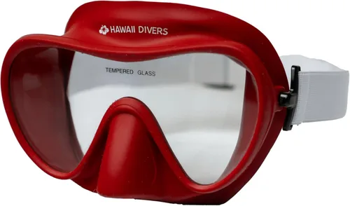 Miniatura 5 de Hawaii Divers Deep Sea Adult - Snorkeling Set, Tempered Glass Snorkel Mask, Dry-Top Snorkel Gear, Adjustable Fins Rojo