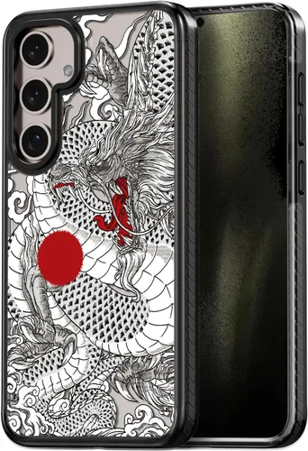 Miniatura 125 de Rosarnnah Funda compatible con Samsung Galaxy S24 Ultra, bonita estética, a la moda, divertida funda con estampado de gatito y gato, duradera a