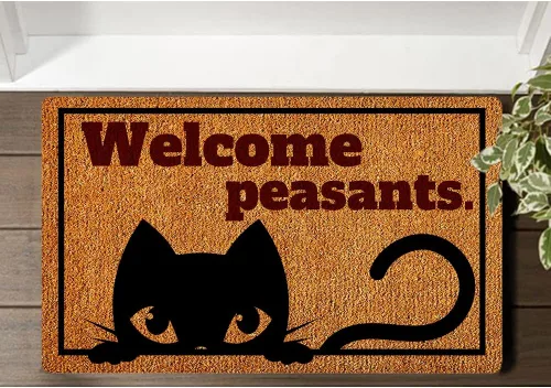 Miniatura 2 de Tapete divertido de bienvenida para los campesinos, tapete de bienvenida para amantes de los gatos, regalo de bienvenida a amigos, decoración