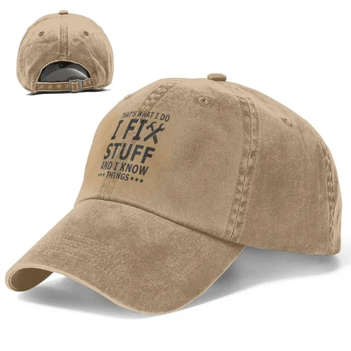 Miniatura 8 de I Fix Stuff and I Know Things Sombrero para hombres I Fix Stuff Hat Cool Stuff Hat para hombres divertido