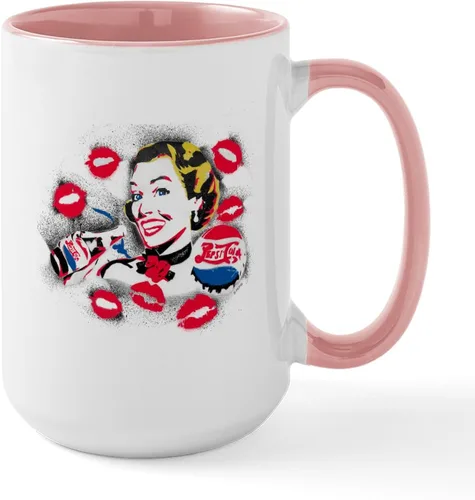 Miniatura 26 de CafePress Pepsi - Taza de café de cerámica (15.0 fl oz)