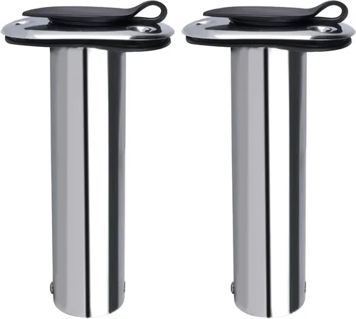 Miniatura 8 de 2 soportes para caña de pescar de montaje empotrado con tapa de goma, forro y junta (tornillos incluidos)