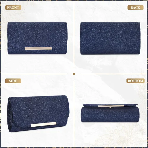Miniatura 5 de Lace Evening Bag Clutch Purses for Women Lady Handbags Crossbody Bag Wedding Bag for Prom Party Engagement Bride