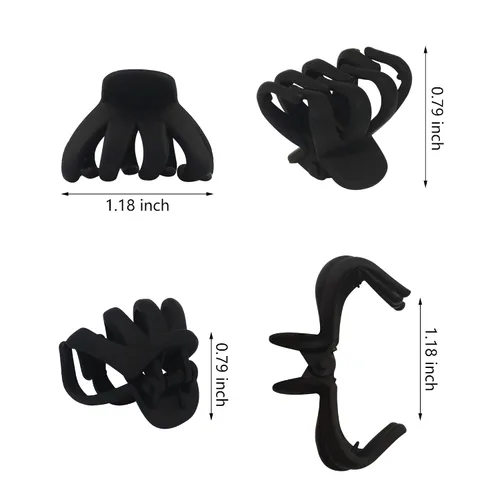 Miniatura 14 de 9 pinzas para el pelo de pulpo de 1.6 in, medianas y pequeñas, pinzas para el cabello ámbar Aceessories antideslizantes, agarres fuertes
