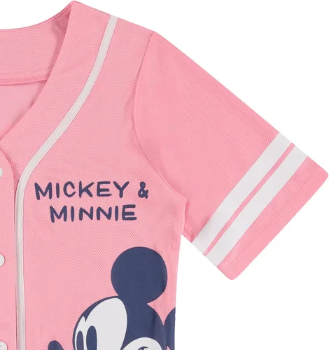 Miniatura 4 de Disney Ladies Mickey Mouse Fashion Shirt - Mickey & Minnie Mouse Baseball Jersey Mickey Mouse Button Down Baseball Jersey