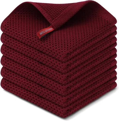 Miniatura 39 de Kitinjoy - Paños de cocina de 100 % algodón, tela de tejido gofrado, paño de limpieza ultrasuave, absorbente y de secado rápido. Gris Oscuro