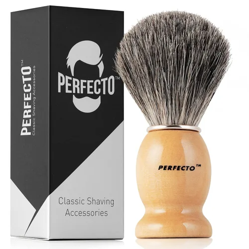 Miniatura 12 de Perfecto Brocha de afeitar de cerdas sintéticas para hombres, diseñada para el mejor afeitado de tu vida. Brocha de afeitar para afeitado húmedo