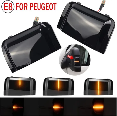 Miniatura 4 de Para-Peugeot Boxer Fiat Ducato Citroen Jumper Espejo retrovisor lateral intermitente dinámico Indicador de flujo LED Luz intermitente (amarillo)