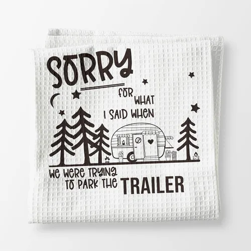 Miniatura 7 de Voatok Let's Go On an Adventure Happy Camper - Toalla de baño para campamento, regalo inspirador para campistas, juego de 4 toallas decorativas
