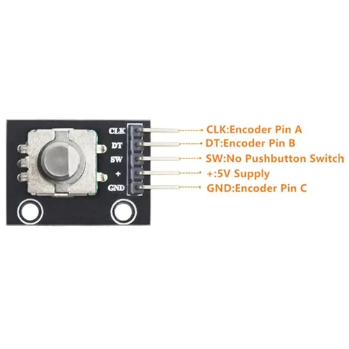 Miniatura 6 de Paquete de 5 módulos de codificador rotativo KY-040, sensor de ladrillo incremental para Arduino, AVR, PIC, STM32, Raspberry Pi - Codificador