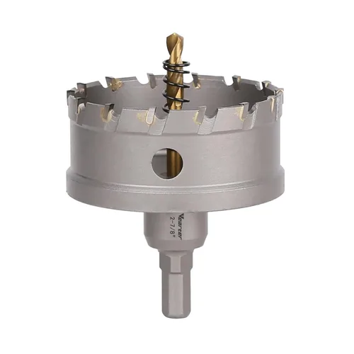 Miniatura 15 de Sierra perforadora de carburo de 1-1/2 pulgadas (1.496 in) para metal duro, cortador de agujeros con punta de carburo de tungsteno con broca piloto