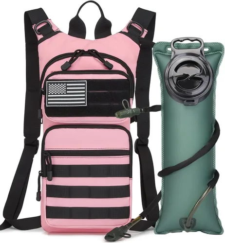 Miniatura 15 de Mochila de hidratación con aislamiento bolsa de agua con vejiga de 3 l de TPU, mochila táctica Molle de hidratación para senderismo, ciclismo, correr