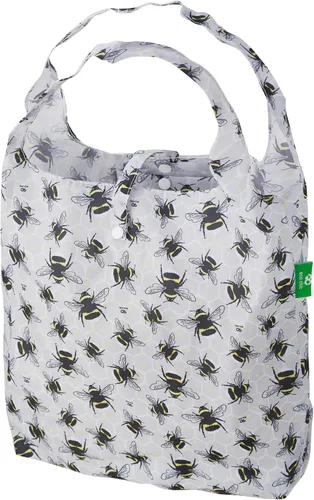 Miniatura 10 de ECO CHIC Bolsas plegables reutilizables para comestibles, bolsa de compras ligera, reciclada y reutilizable, bolsa plegable impermeable Gafas Gatos