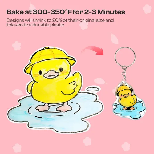 Miniatura 3 de Auihiay 20 hojas de plástico retráctil lijadas, papeles de películas retráctiles, manualidades creativas para niños, adorno de Navidad, 7.9 x 5.7