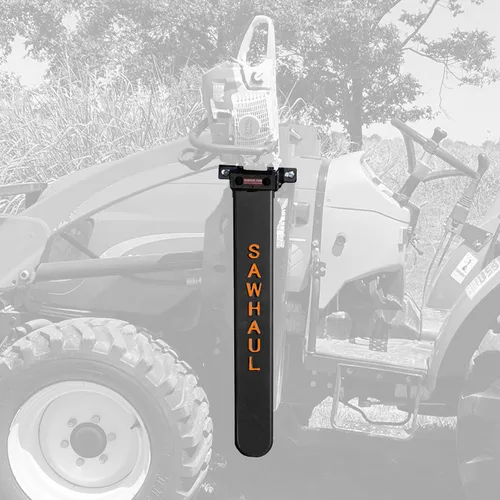 Miniatura 5 de SawHaul Soporte universal para motosierra para tractor, fabricado en Kansas, Estados Unidos, portatosierra de montaje fijo (20 pulgadas, verde)